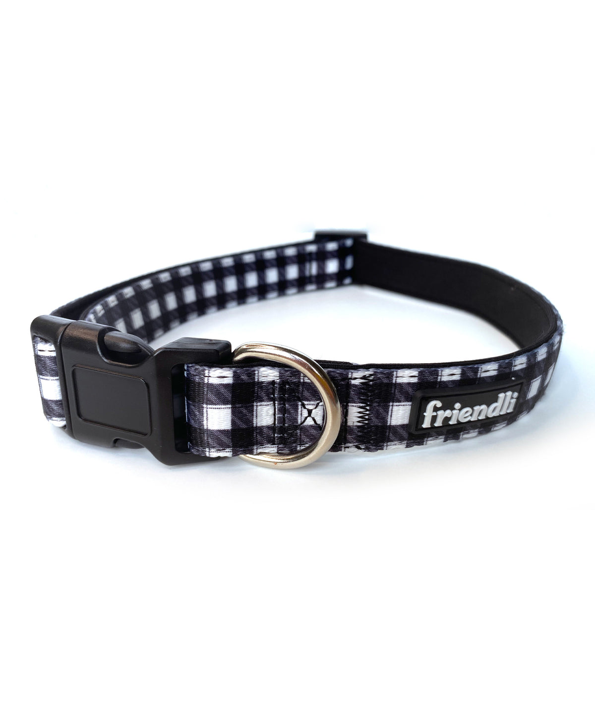 Checkered Neoprene Dog Collar, L/XL