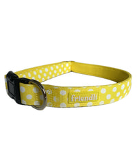 Yellow Neoprene Dog Collar, L/XL