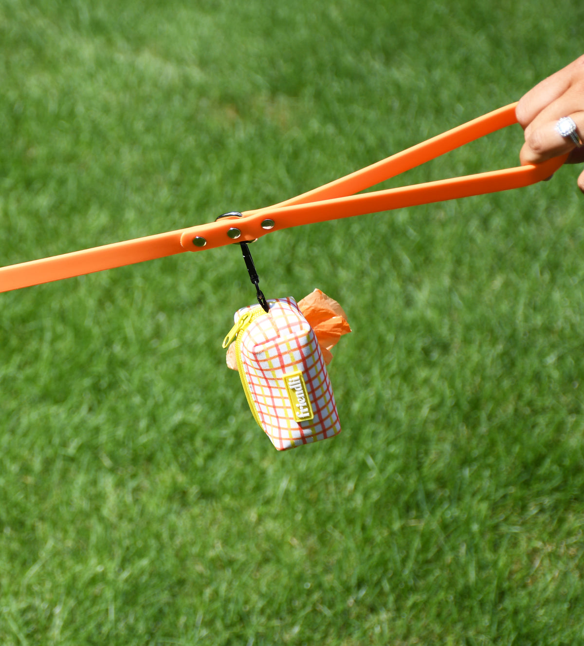 Yellow/Orange Neoprene Dog Waste Bag Holder