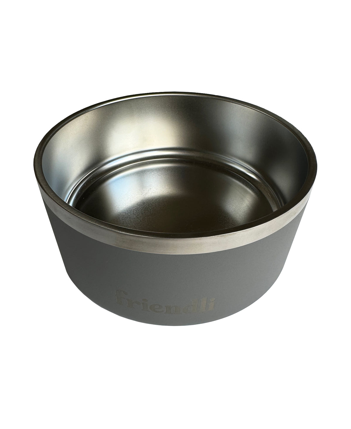 Graphite Stainless Steel Double Wall Dog Bowl, 32oz