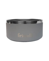 Graphite Stainless Steel Double Wall Dog Bowl, 32oz