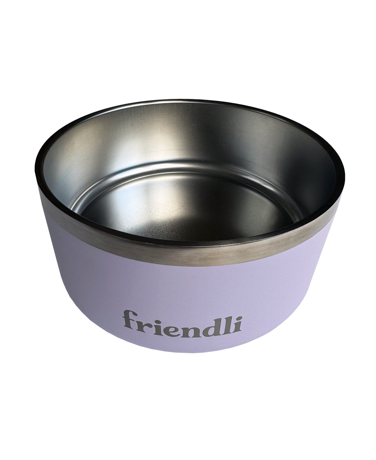 Lilac Stainless Steel Double Wall Dog Bowl, 32oz