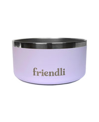 Lilac Stainless Steel Double Wall Dog Bowl, 32oz