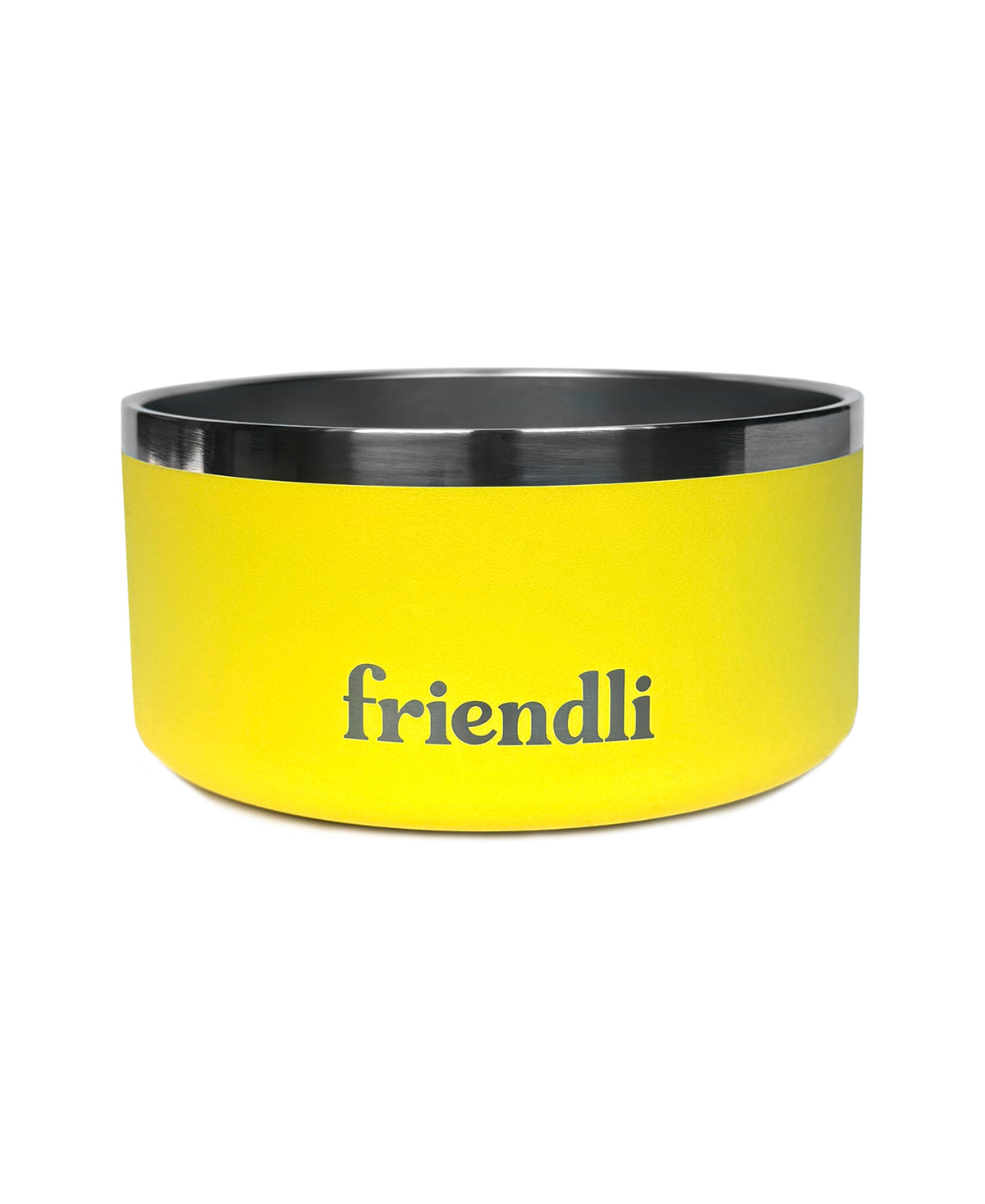 Sunshine Yellow Stainless Steel Double Wall Dog Bowl, 32oz