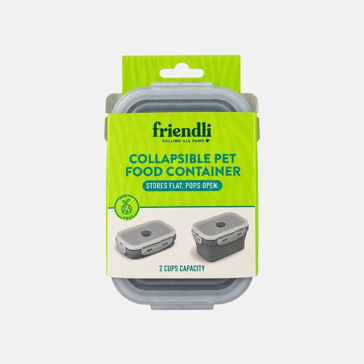 Collapsible Pet Food Container, 2 Cups