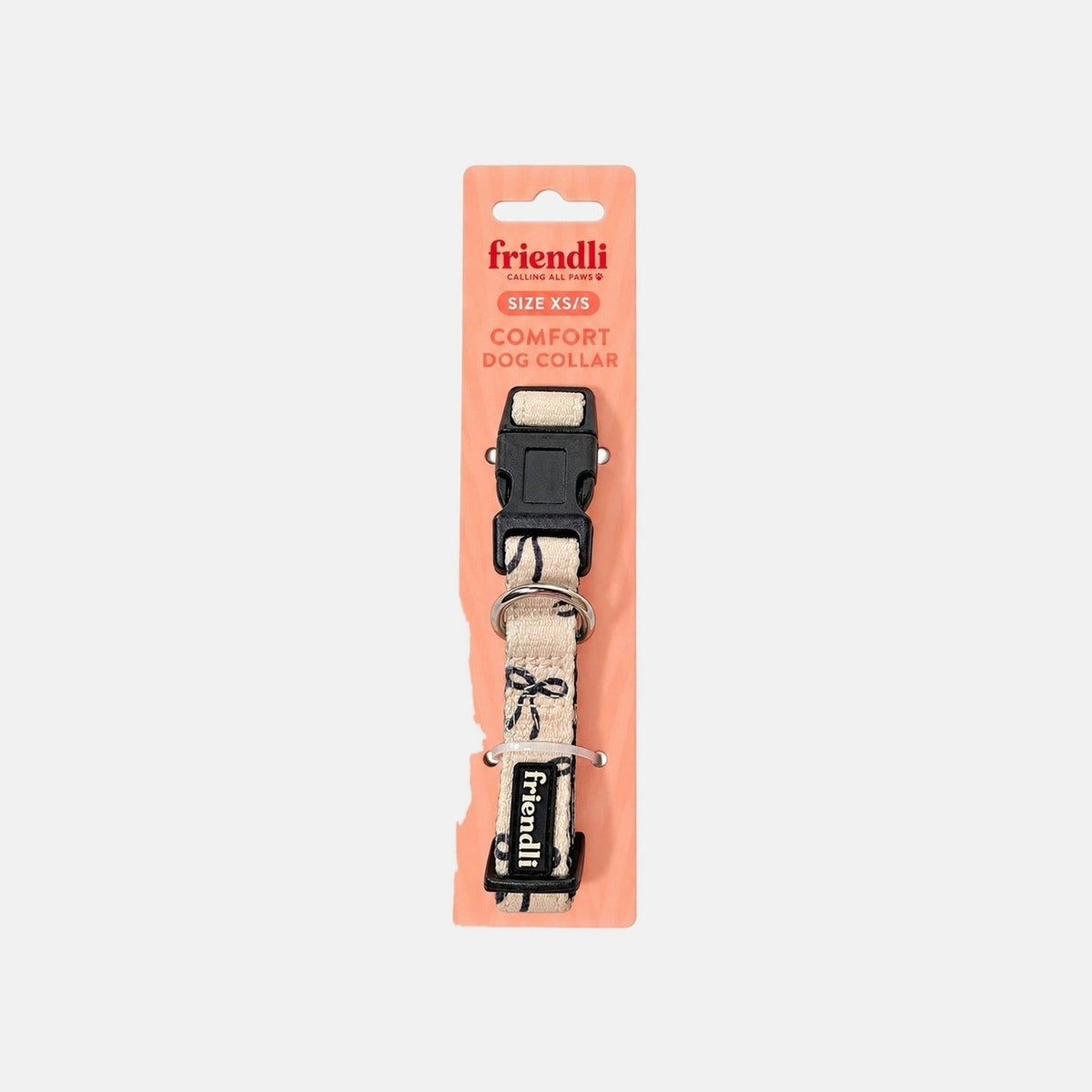 Neoprene Dog Collar - Cream Bowties