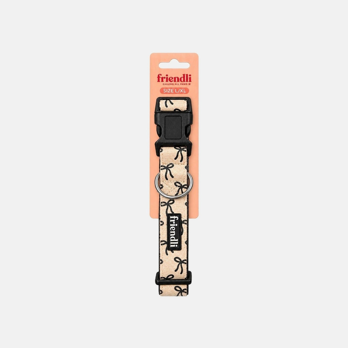 Neoprene Dog Collar - Cream Bowties