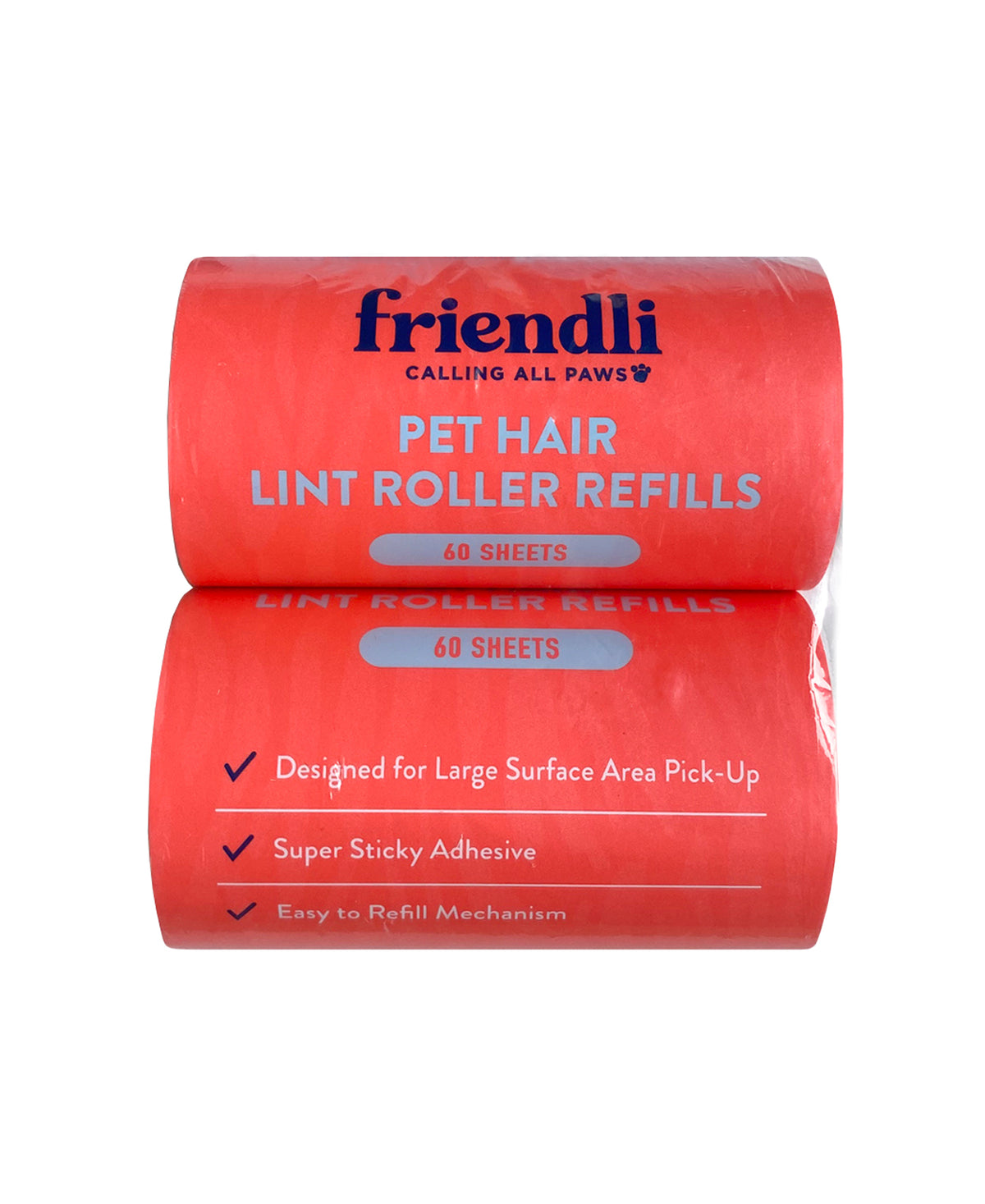 Horizontal Lint Roller Refills, 2ct