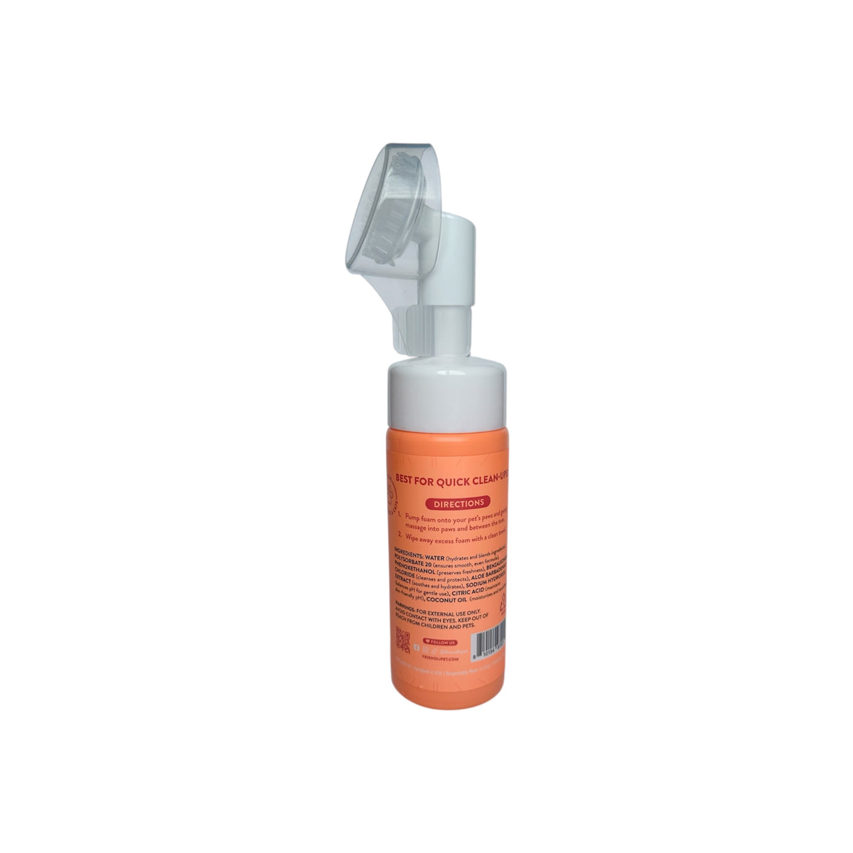Pet Paw Foam Wash for Dogs and Cats, 5.07 fl oz