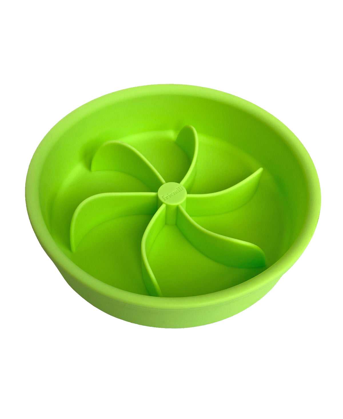 Lime Green Silicone Slow Feed Dog Bowl