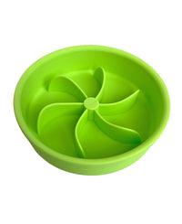 Lime Green Silicone Slow Feed Dog Bowl